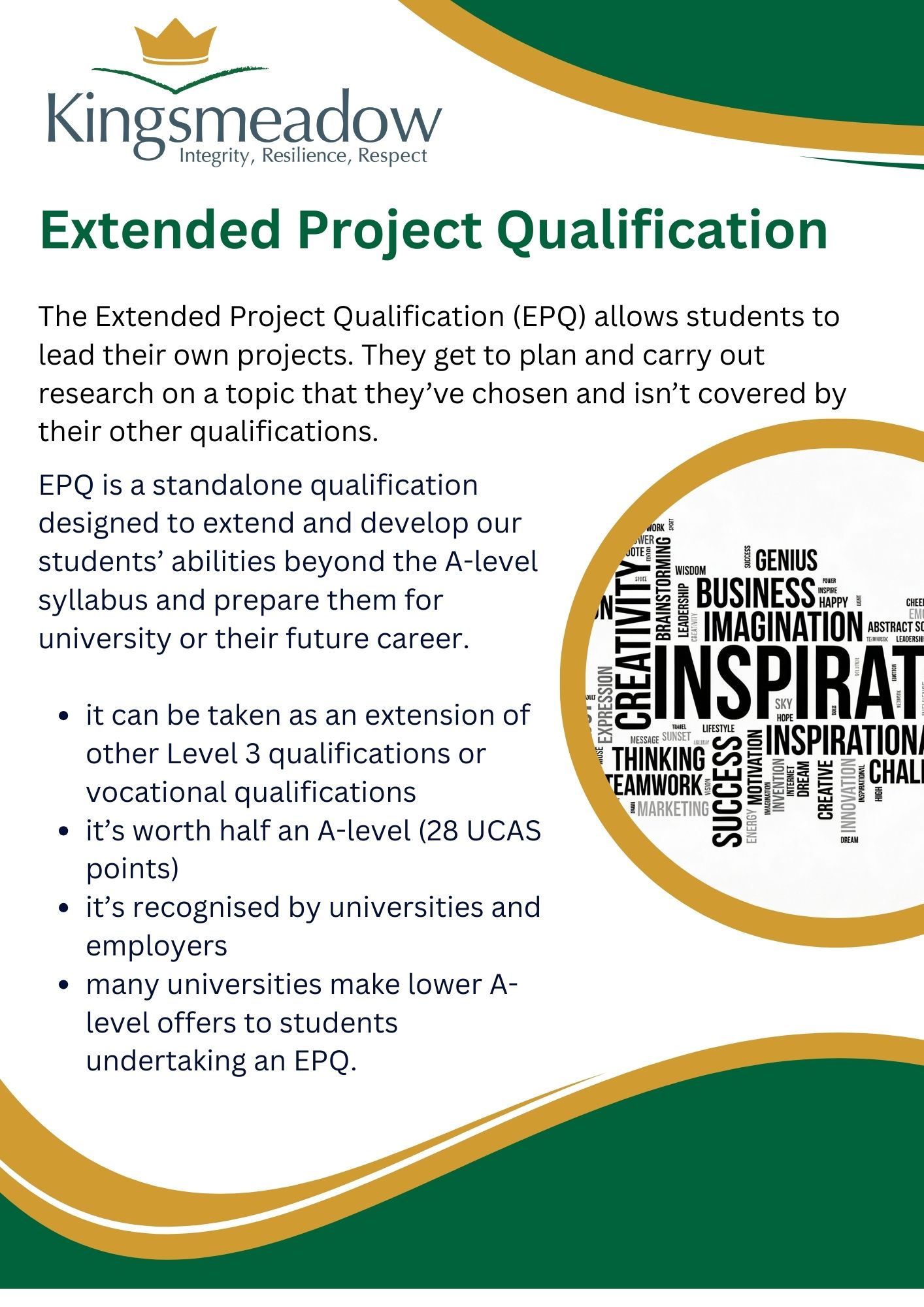 Extended Project Qualification - Kingsmeadow